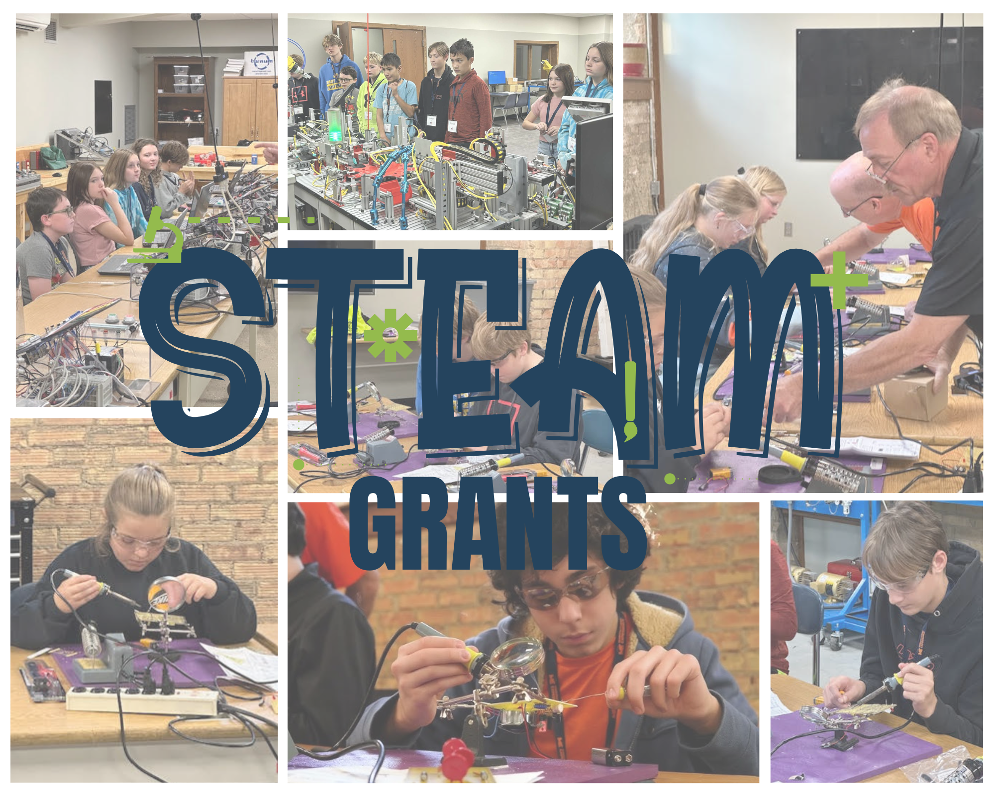 Collage of STEAM Grant receivers