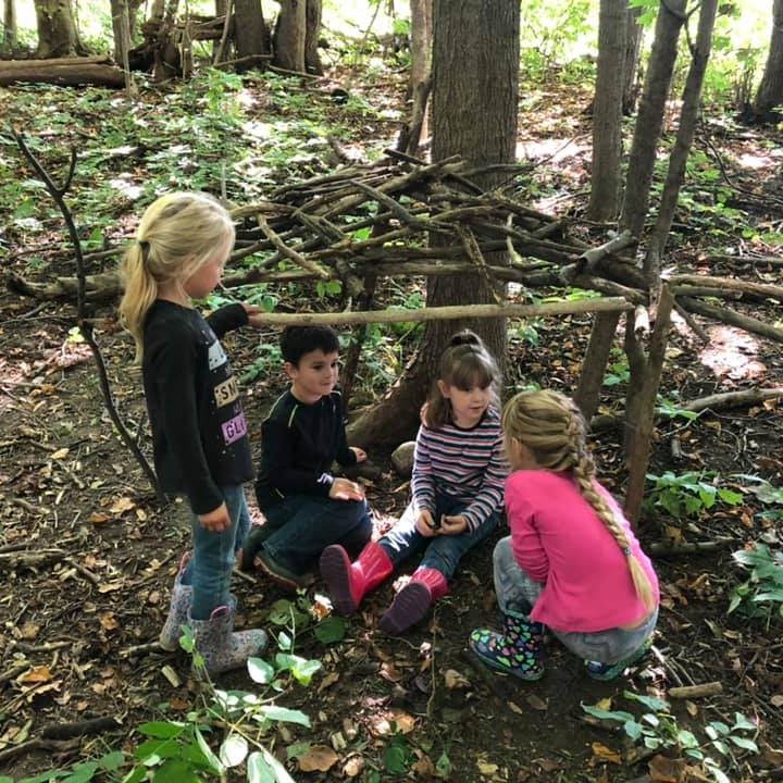 Children playing in nature