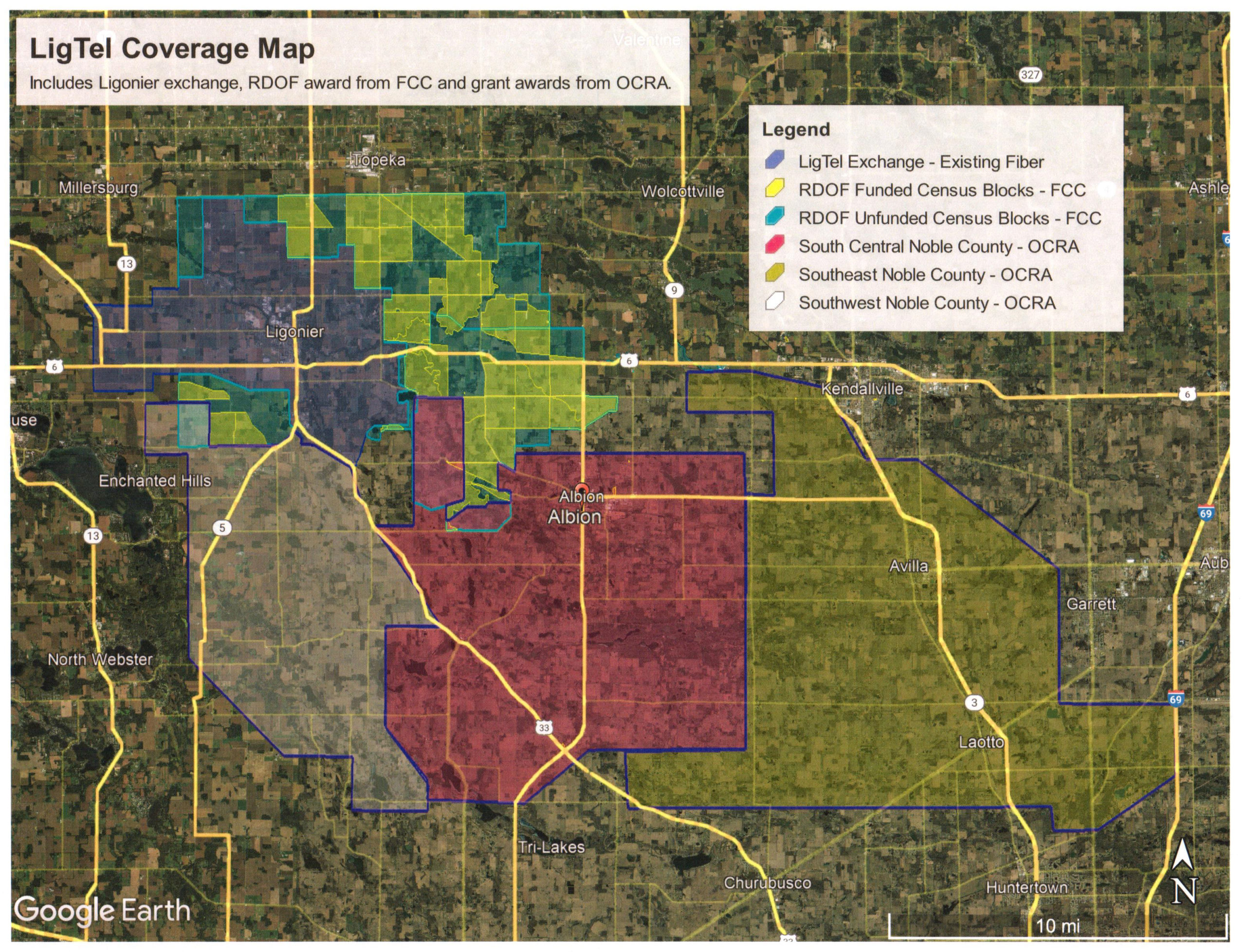 LigTel Coverage Map